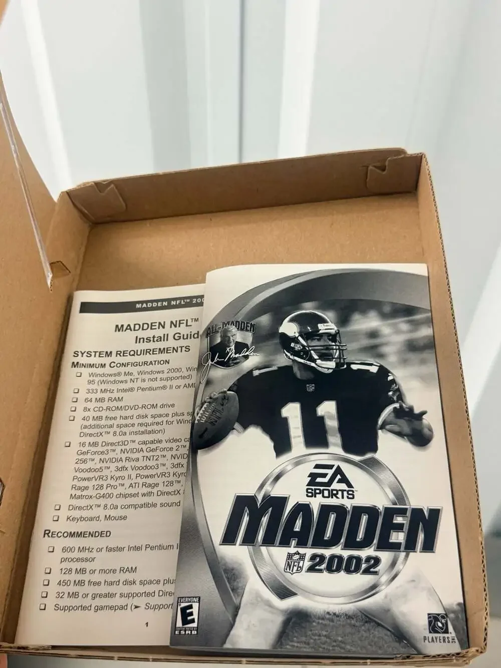 Madden NFL 2002 Big Box PC CD-ROM Game CIB Complete Box Manual Jewel Case⁠